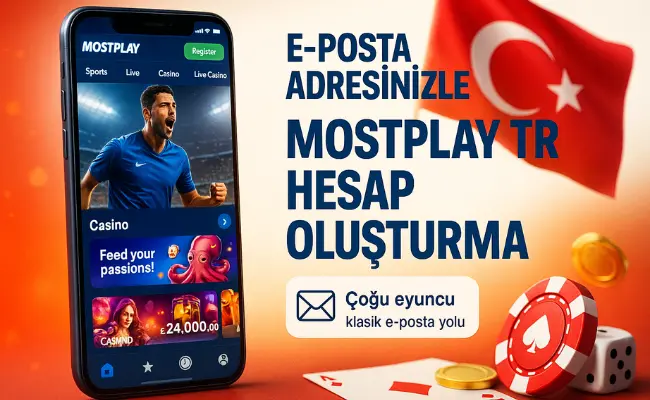E-posta Adresinizle Mostplay TR Hesap Oluşturma