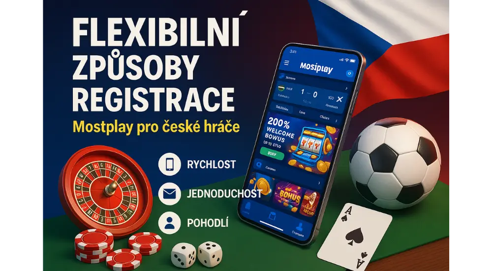 Flexibilní způsoby registrace Mostplay pro české hráče