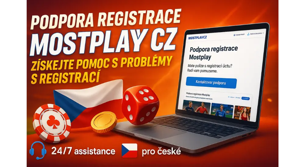Podpora registrace Mostplay CZ: Získejte pomoc s problémy s registrací