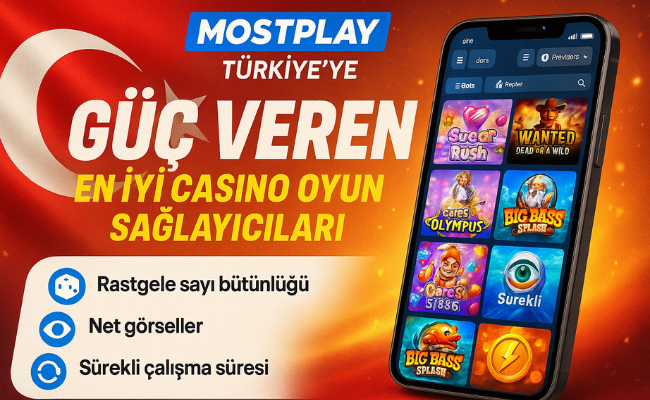 Mostplay Türkiye'ye Güç Veren En İyi Casino Oyun Sağlayıcıları
