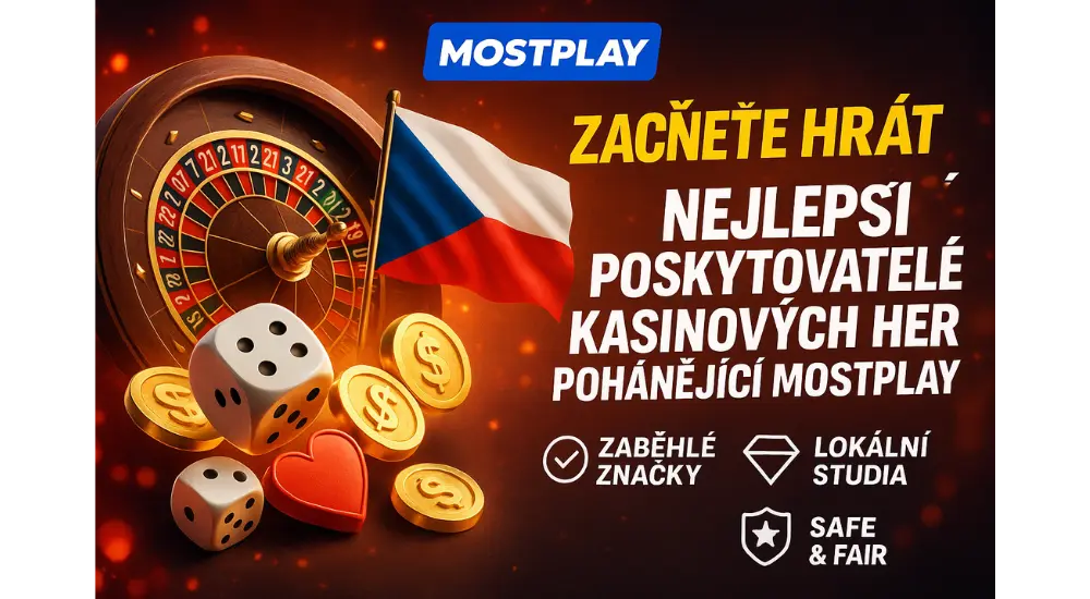 Nejlepší poskytovatelé kasinových her pohánějící Mostplay Česká republika