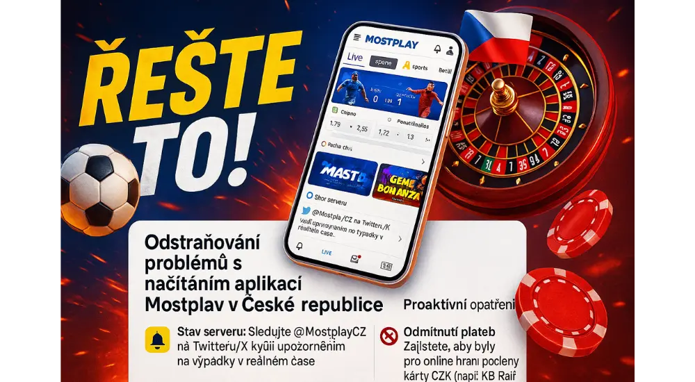 Odstraňování problémů s načítáním aplikací Mostplay v České republice