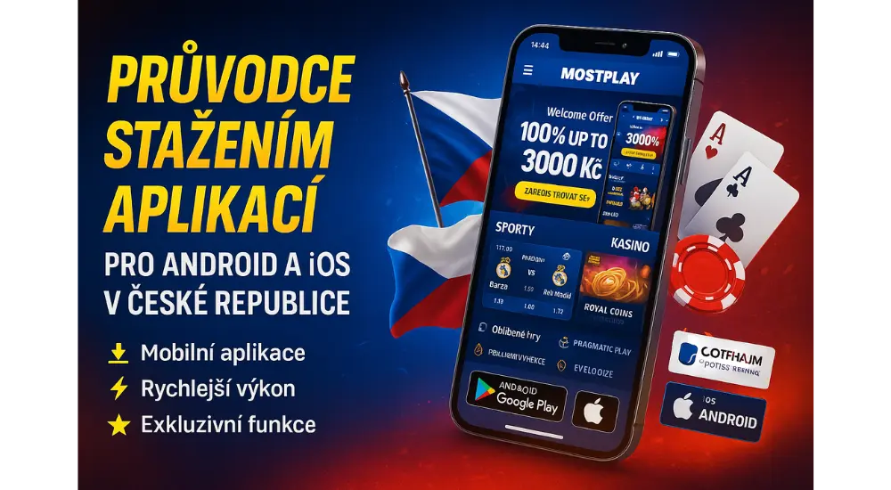Průvodce stahováním aplikací Mostplay pro Android a iOS v České republice